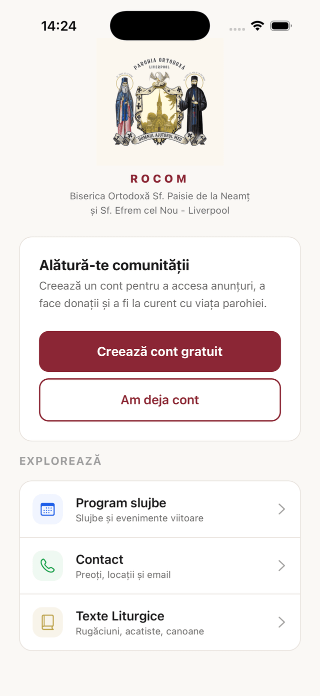 ROCOM app screenshot